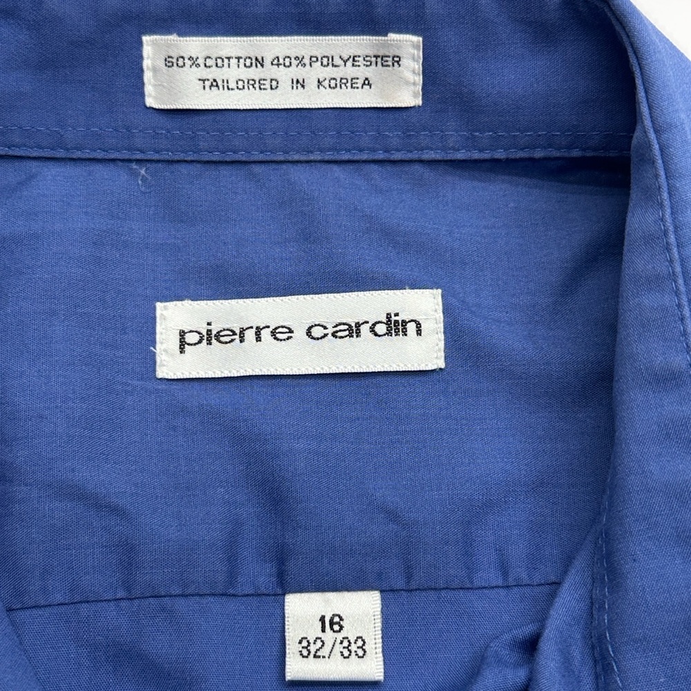 Pierre Cardin Button Down Blue Dress Shirt Mens size 16-32/33 (D75) - Picture 3 of 9
